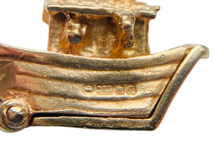 Vintage 9ct Gold Opening Noah's Ark Pendant