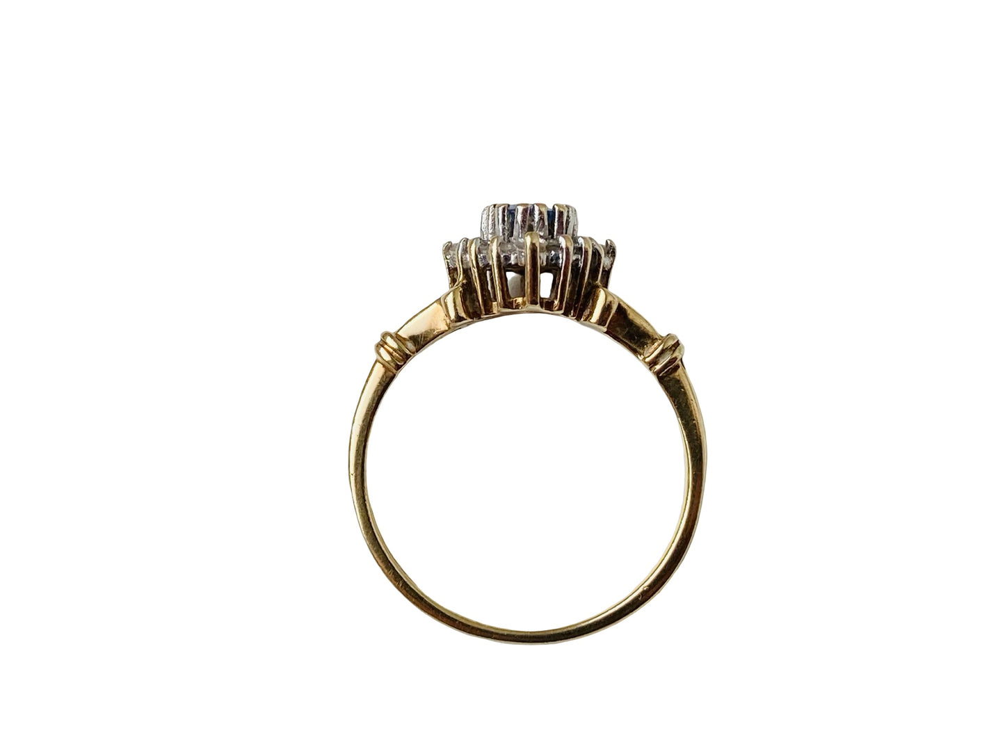 Vintage 9ct Gold Sapphire & Diamond Ring