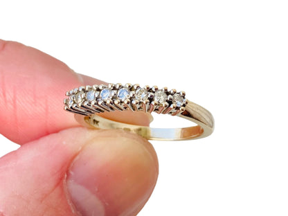9ct Gold Diamond Eight-Stone Ring