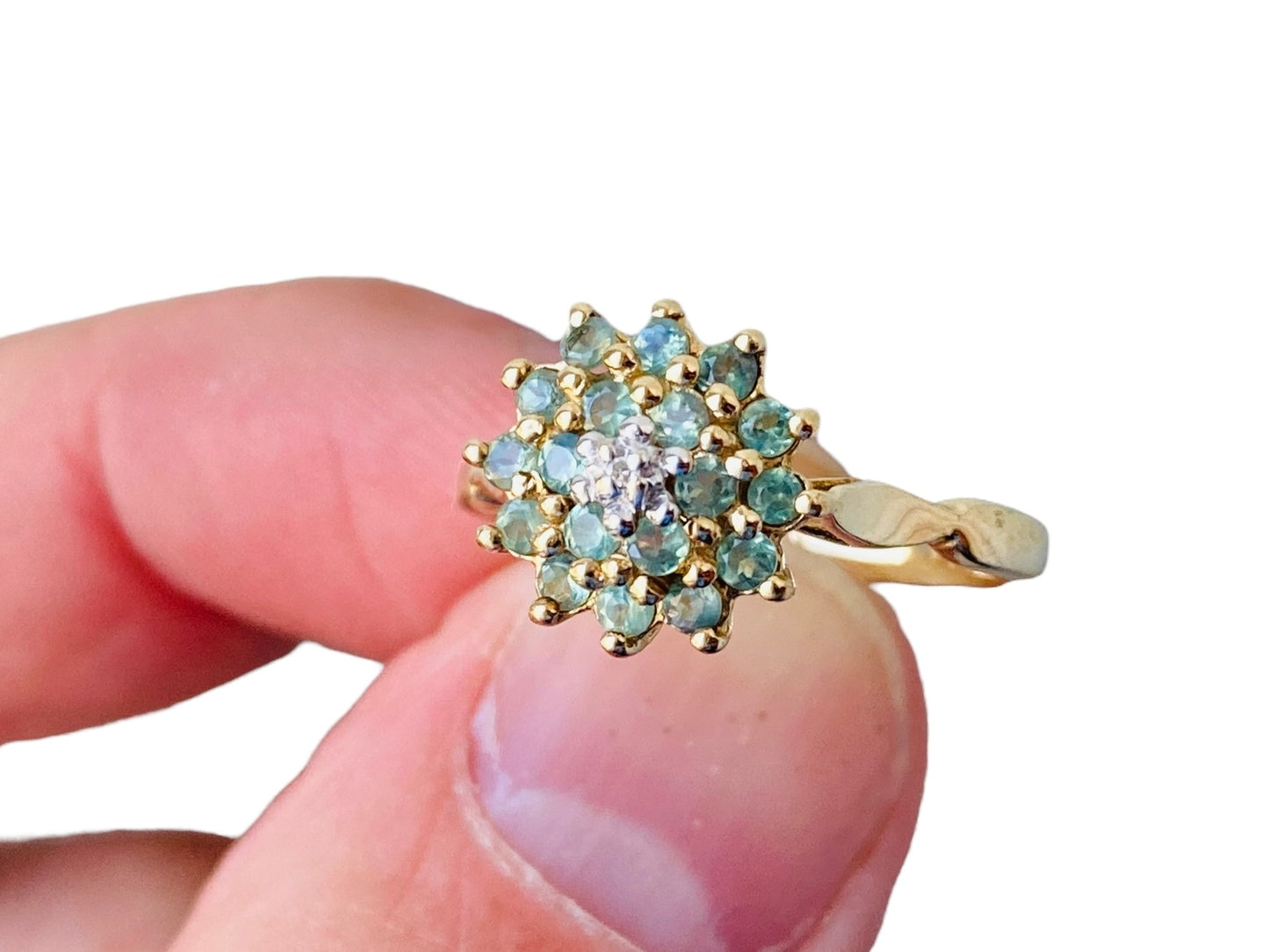 9ct Gold Alexandrite & Diamond Ring