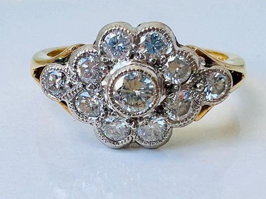 Vintage 18ct Gold Diamond Ring