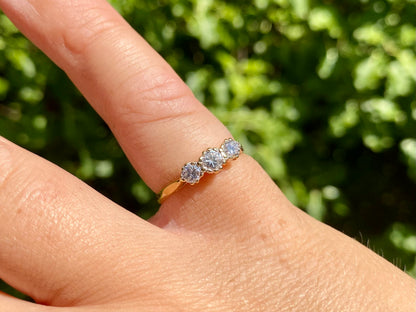 18ct Gold Three-Stone 0.50ct Diamond Ring