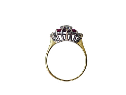 Vintage 18ct Gold Ruby & Diamond Ring