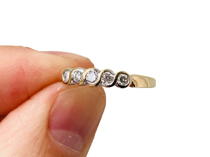 9ct Gold 0.25ct Diamond Five-Stone Ring