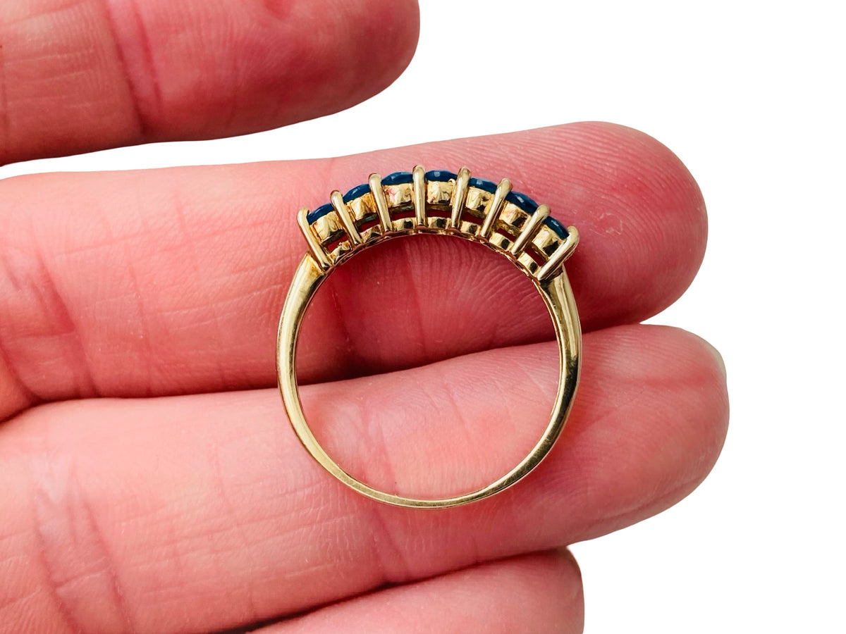 9ct Gold Blue Apatite Ring