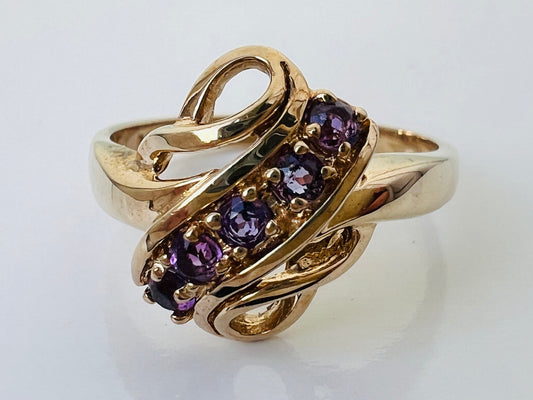 Vintage 9ct Gold Amethyst Ring