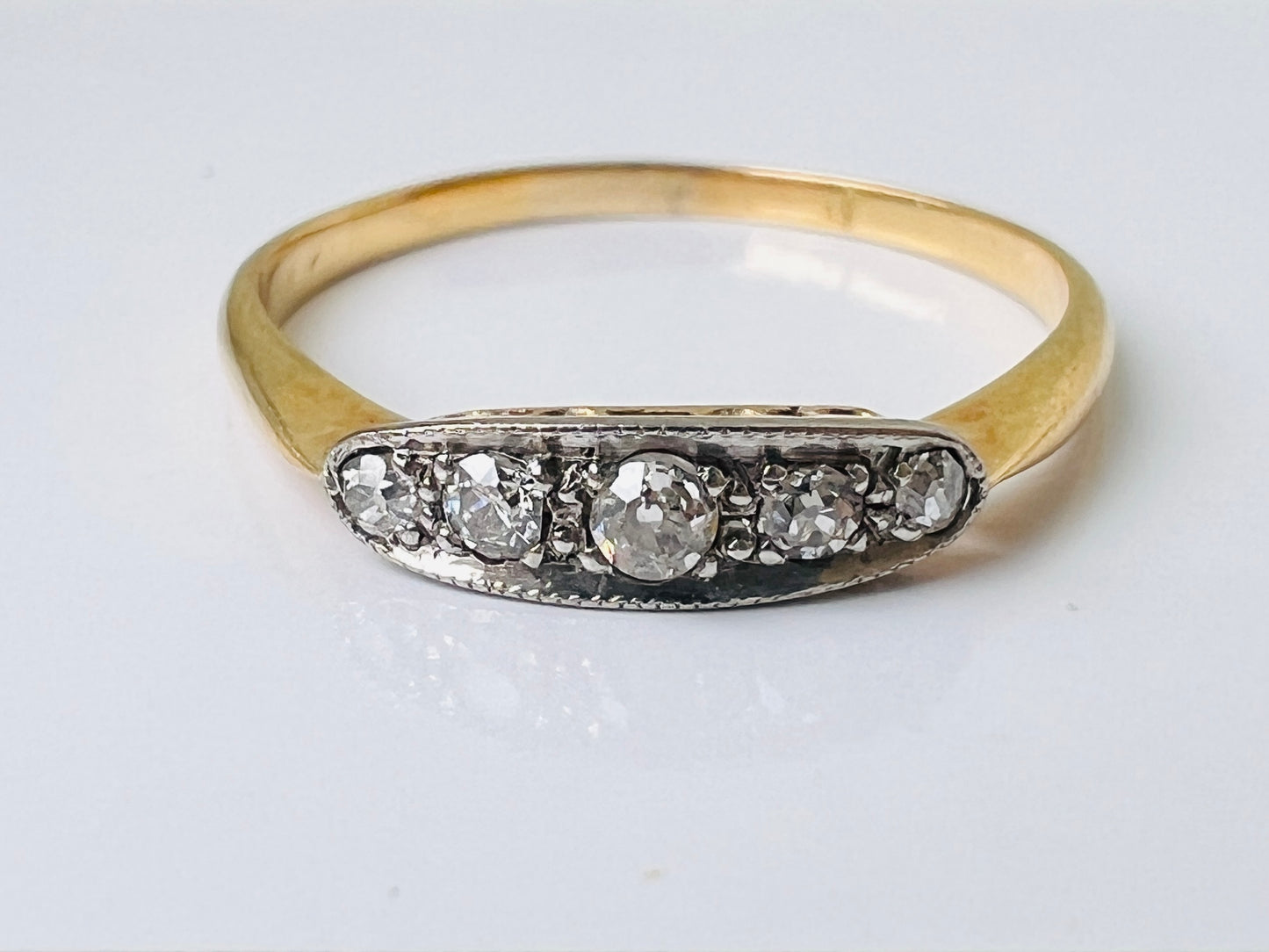 Antique 18ct Gold Five-Stone Diamond Ring