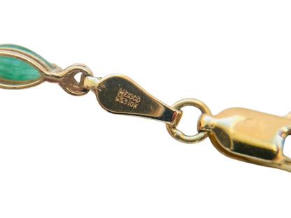 9ct Gold Emerald & Diamond Bracelet
