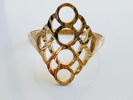 Vintage 9ct Gold Filigree Ring