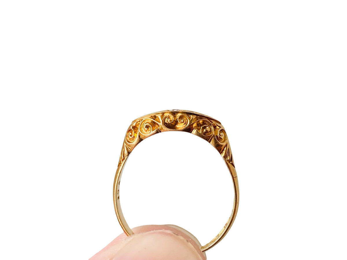 Antique 18ct Gold Five-Stone Diamond Ring