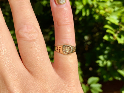 Vintage 9ct Gold Coin Ring