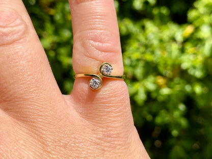Vintage 18ct Gold Two-Stone Toi Et Moi Diamond Ring