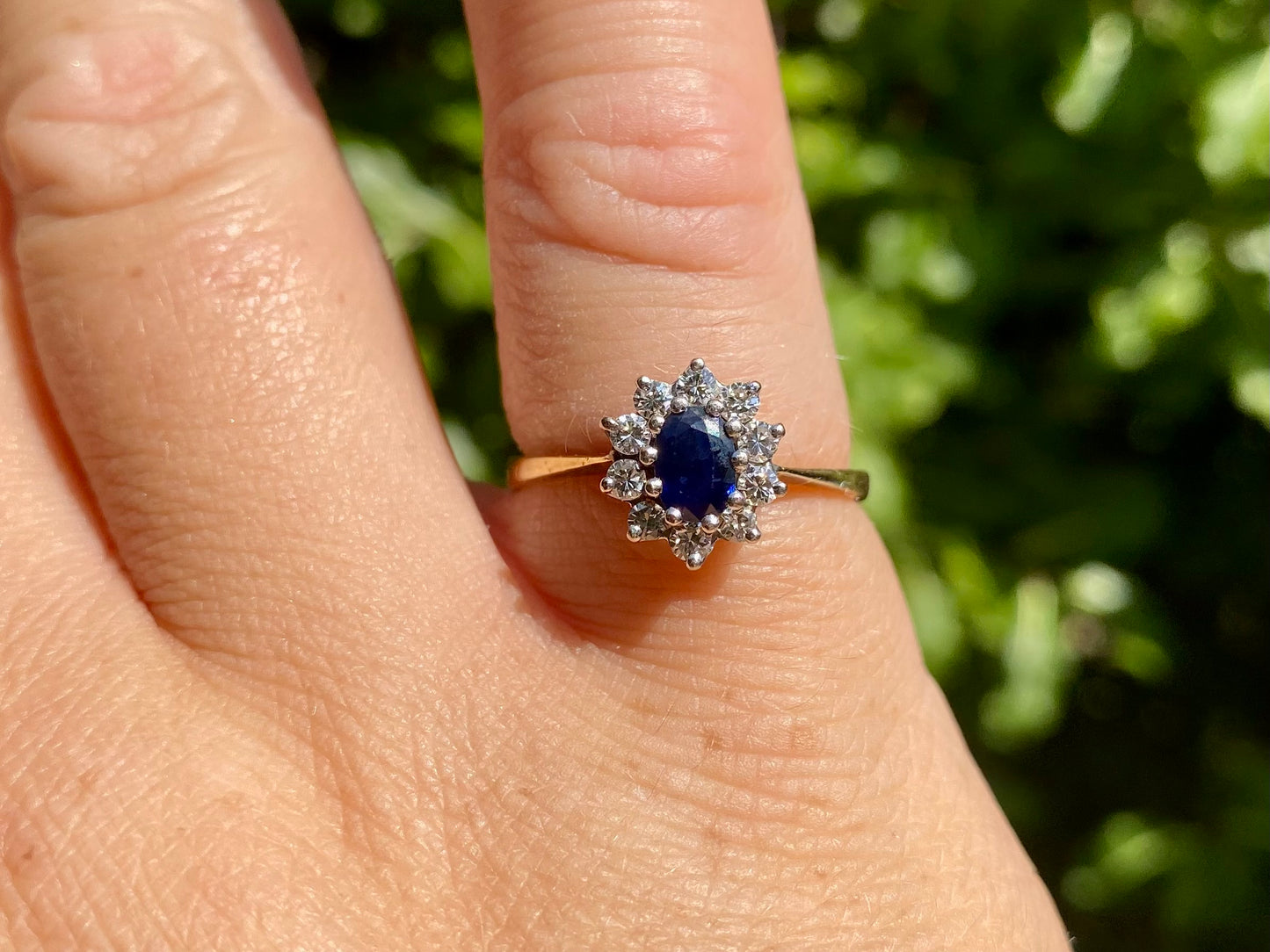 Vintage 18ct Gold Sapphire & Diamond Ring