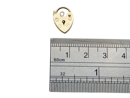 Vintage 9ct Gold Heart Padlock Clasp