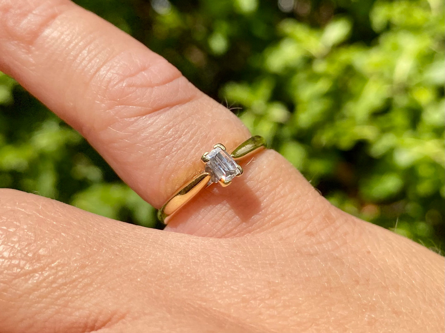 18ct Gold Millennium-Cut Diamond Solitaire Ring