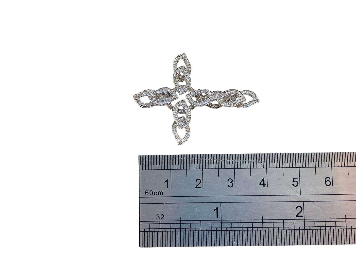 9ct Gold Diamond Cross Pendant