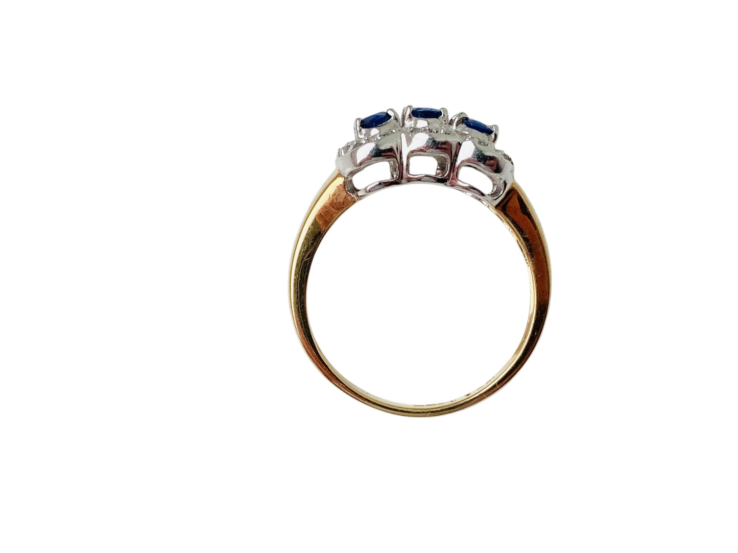 9ct Gold Sapphire & Diamond Cluster Ring