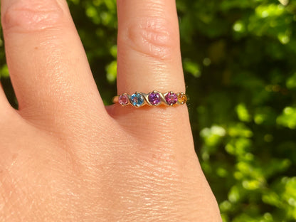 9ct Gold Multi-Gemstone Ring