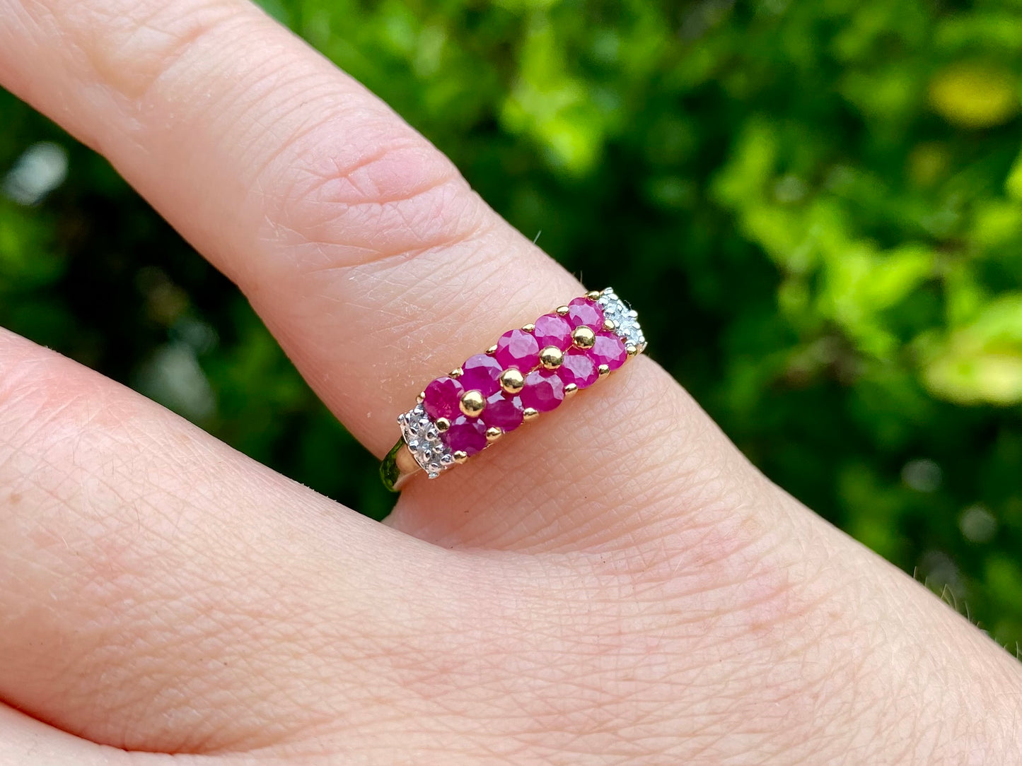 9ct Gold Ruby & Diamond Ring