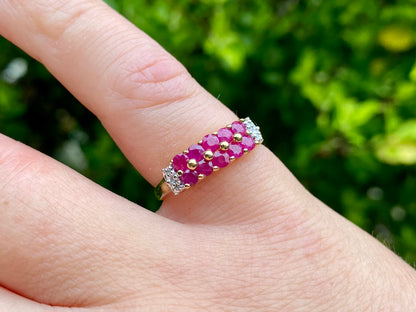 9ct Gold Ruby & Diamond Ring