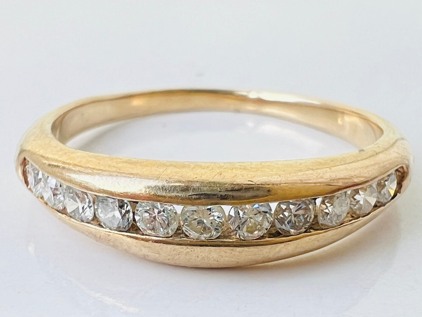 9ct Gold Eleven-Stone Diamond Ring