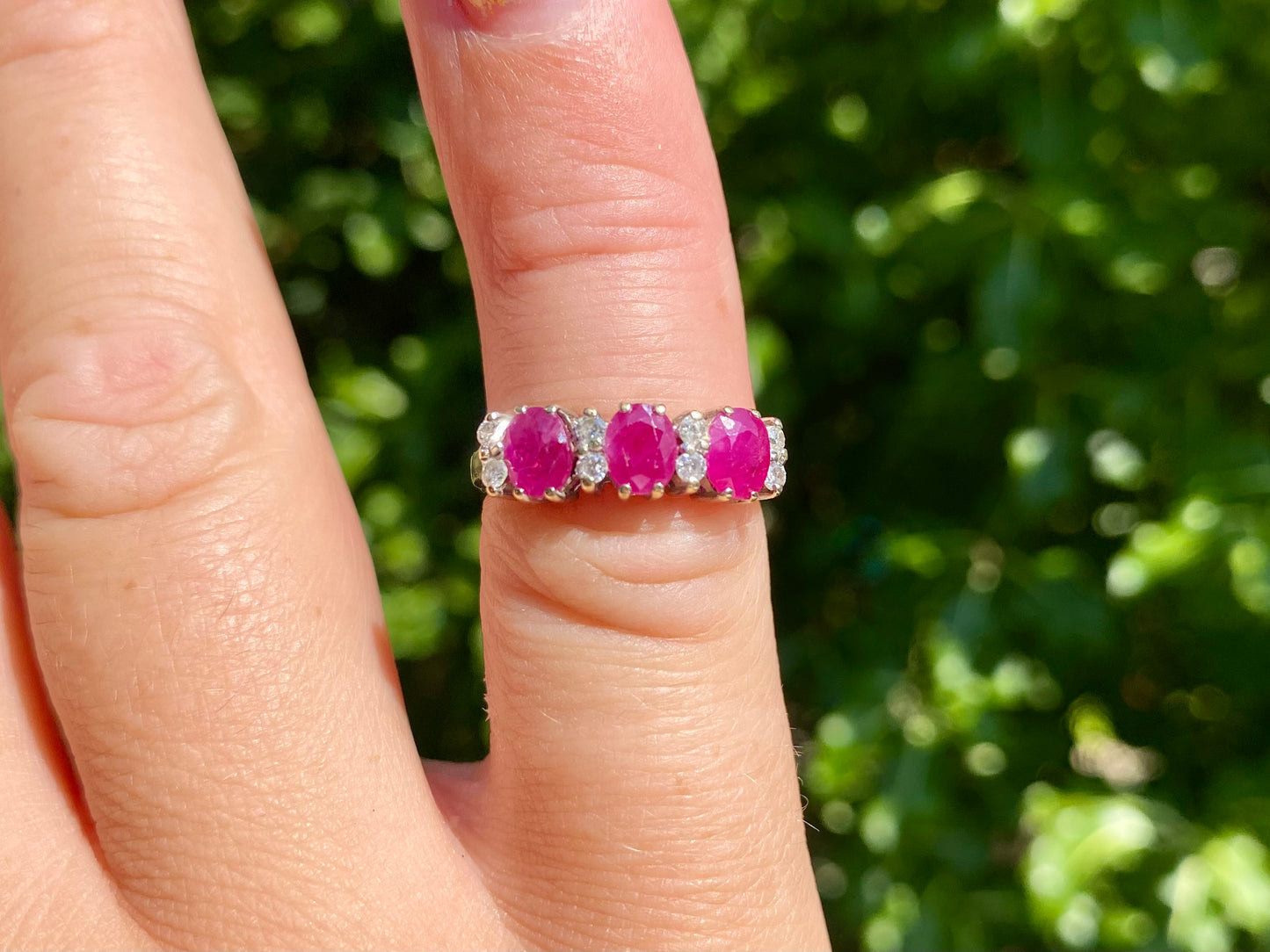 9ct Gold Ruby & Diamond Ring
