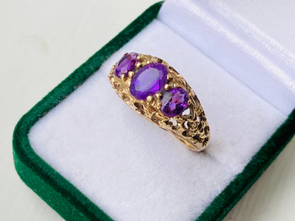 9ct Gold Amethyst Ring