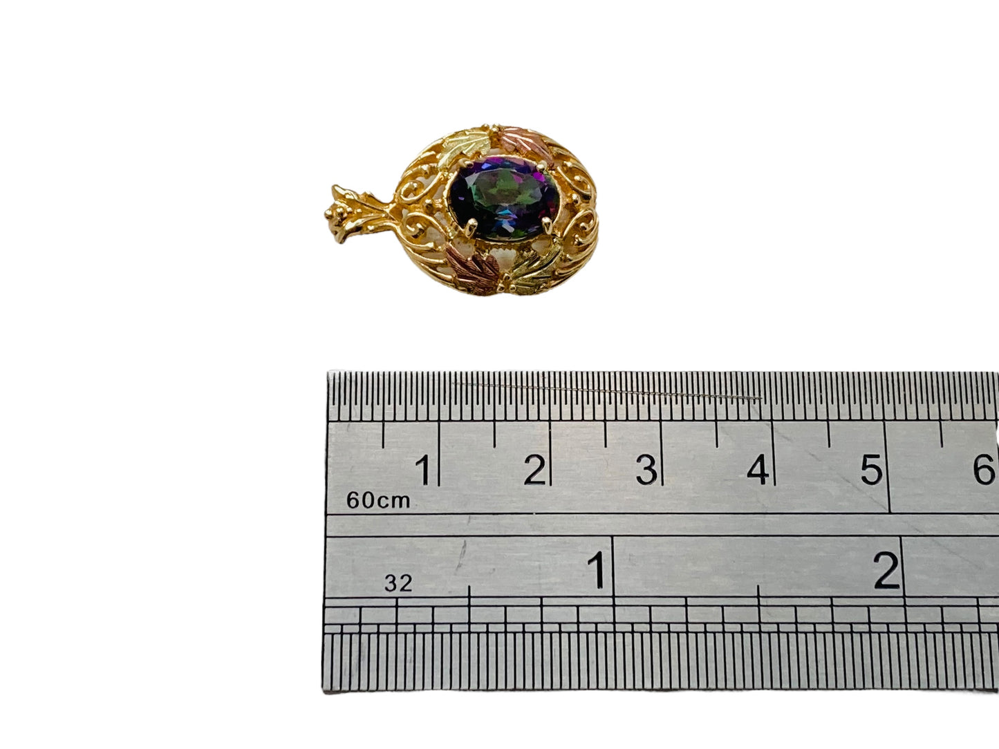9ct Gold Mystic Topaz Pendant