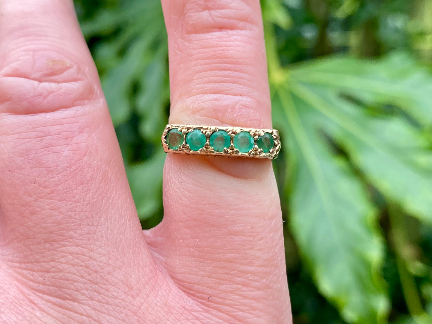 Vintage 9ct Gold Emerald Ring