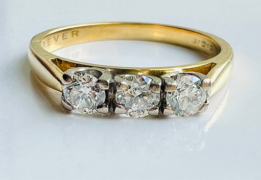 18ct Gold 0.50ct Three-Stone Diamond Ring