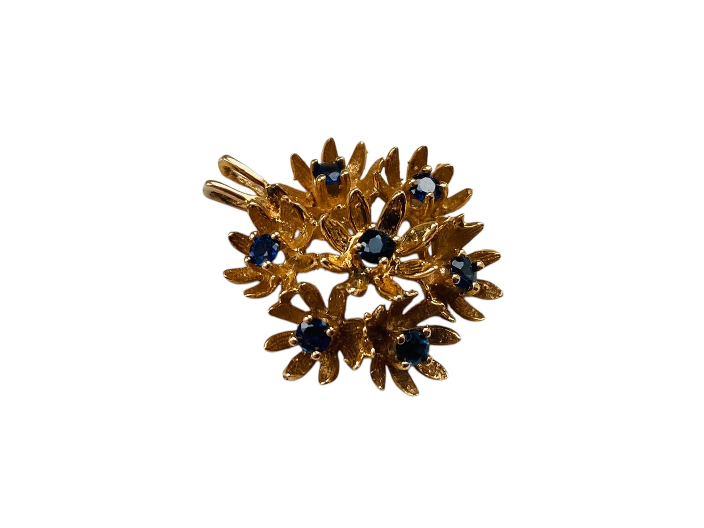 Vintage 14ct Gold Sapphire Pendant