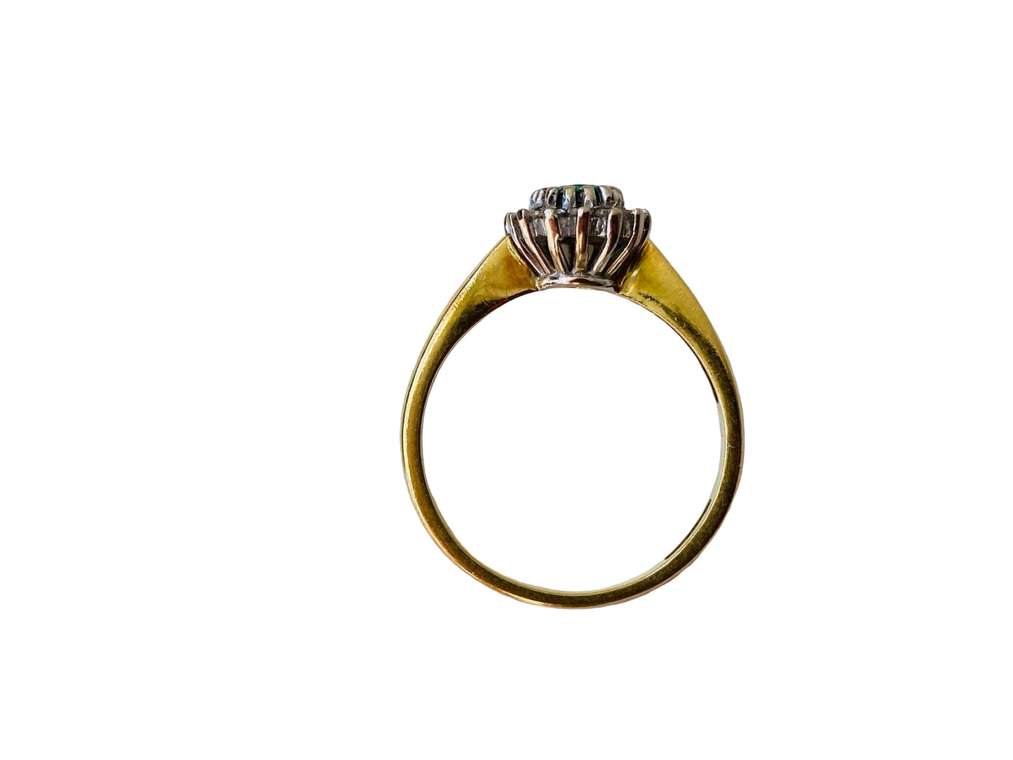 18ct Gold Emerald & Diamond Ring