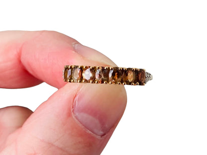 9ct Gold Brown Audalusite & Diamond Ring