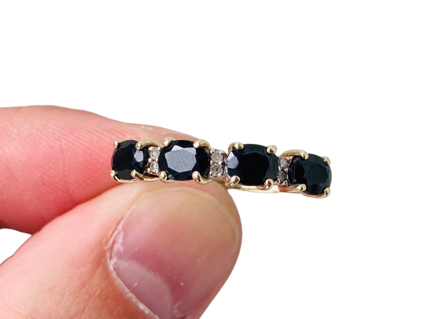 9ct Gold Sapphire & Diamond Ring