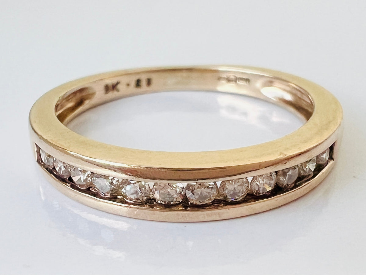 9ct Gold Diamond Band Ring