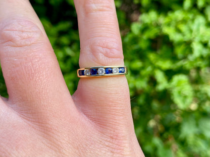 18ct Gold Sapphire & Diamond Ring