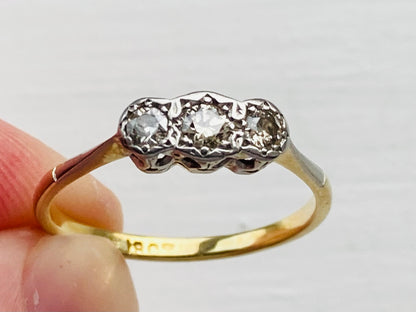 Antique 18ct Gold Diamond Ring