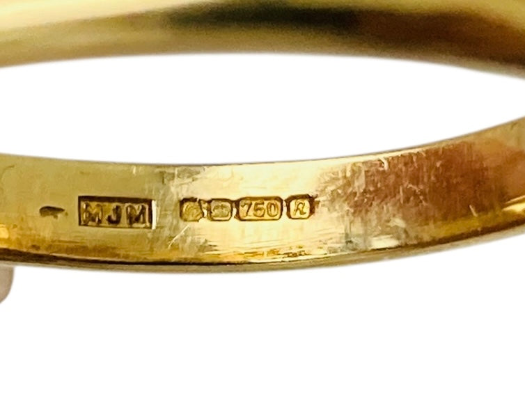 Vintage 18ct Gold Sapphire & Diamond Ring