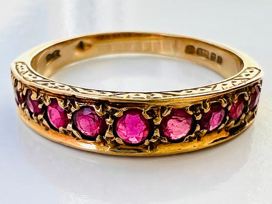 Vintage 9ct Gold Ruby Ring