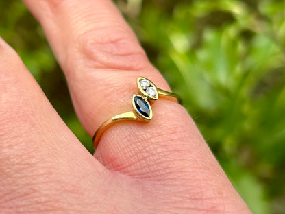 18ct Gold Sapphire & Diamond Ring