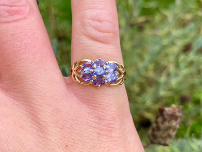 9ct Gold Tanzanite & Diamond Ring