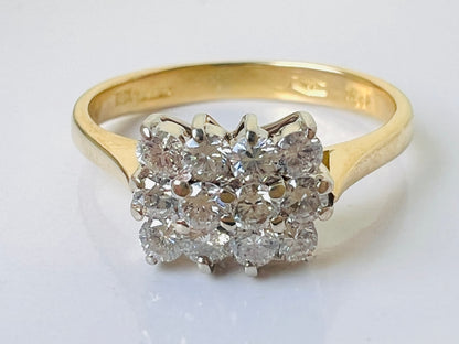 18ct Gold Diamond Cluster Ring