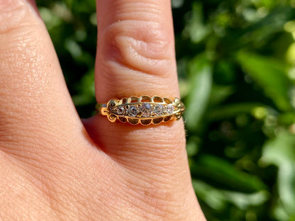 Antique 18ct Gold Five-Stone Diamond Ring