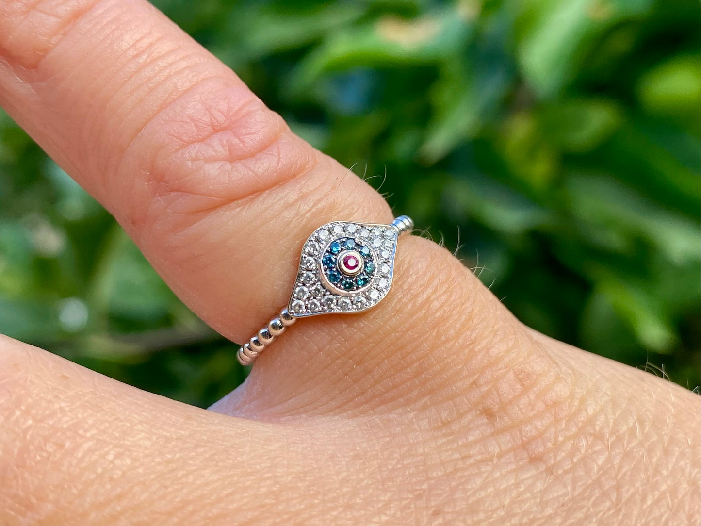 18ct Gold Evil-Eye Diamond Ring