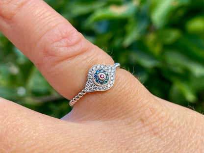 18ct Gold Evil-Eye Diamond Ring