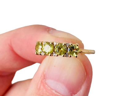 9ct Gold Sphene & Diamond Ring