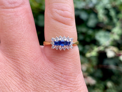 18ct Gold Sapphire & Diamond Ring
