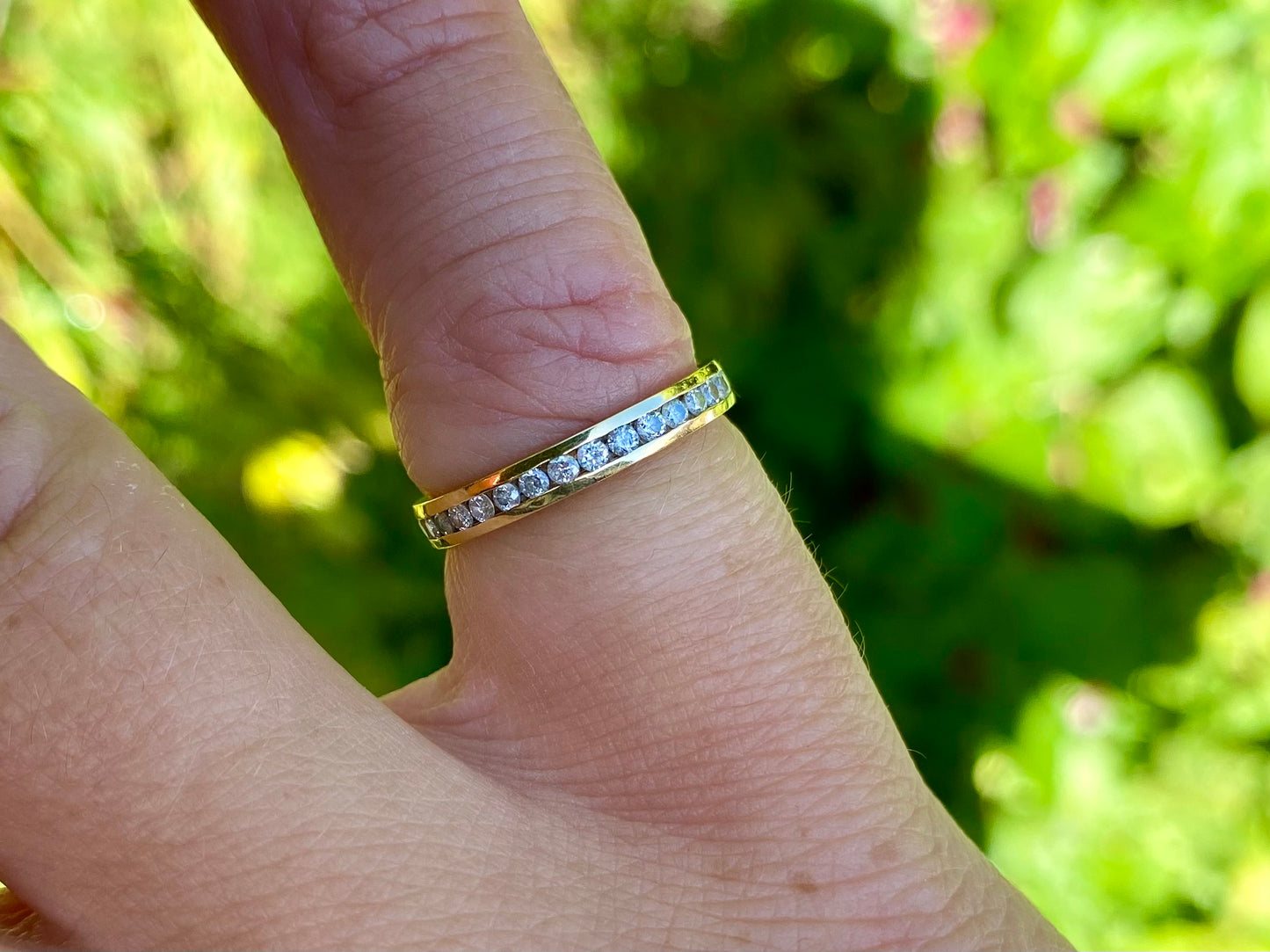 18ct Gold Full Diamond Band Ring