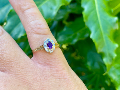 Vintage 9ct Gold Amethyst Ring