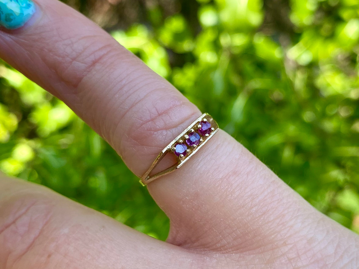 Vintage 9ct Gold Ruby Ring
